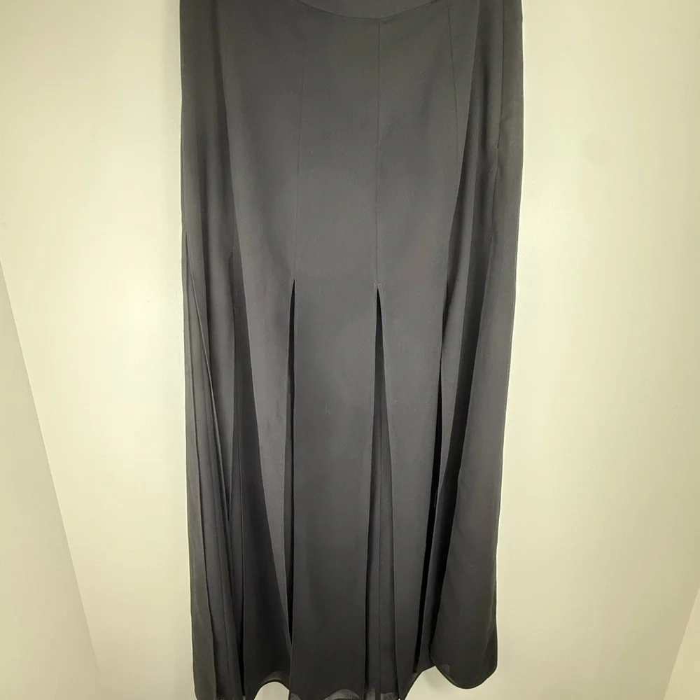 Vintage Scarlett Aline Sheer Panel Midi Skirt